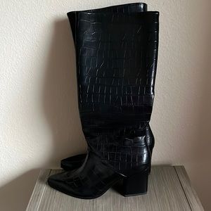 Mango Knee High Croc Boots